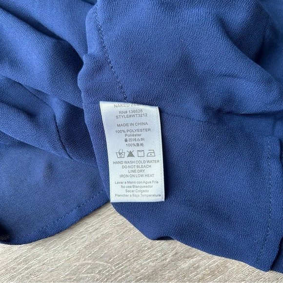 NAKED ZEBRA NAVY RUFFLE TIERED TANK TOP RACERBACK - Picture 10 of 13